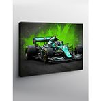 Tablomega Kanvas Tablo Yeşil Formula 1 Aracı