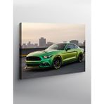 Tablomega Kanvas Tablo Yeşil Mustang Spor Araba