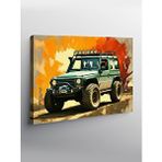 Tablomega Kanvas Tablo Yeşil Off-road Jeep Tasarımı