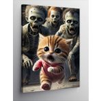 Tablomega Kanvas Tablo Zombiler Ve Yavru Kedi