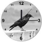 Tablomega Kara Karga The Crow Ahşap Duvar Saati