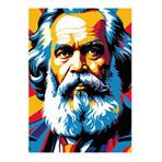 Tablomega Karl Marx Dekoratif Ahşap Tablo 35cm X50cm