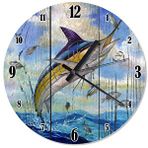 Tablomega Kılıç Balığı Ve Somon Baskılı 30x30 cm Duvar Saati