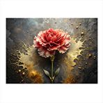Tablomega Kırmızı Karanfil Modern Ahşap Tablo 25cmx 35cm