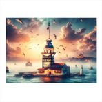 Tablomega Kız Kulesi Hediyelik Ahşap Tablo 35cm X50cm