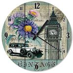 Tablomega Klasik Araba Ve Big Bang Retro 50x50 cm Duvar Saati
