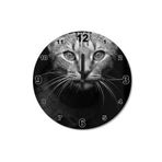 Tablomega Koca Gözlü Kedi Ahşap Duvar Saati Duvar Saati