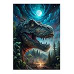 Tablomega Korkunç Dinozor Hediyelik Ahşap Tablo 25cmx 35cm