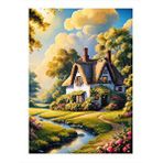 Tablomega Köy Evi Hediyelik Ahşap Tablo 35cm X50cm