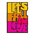 Tablomega Lets Fall İn Love Modern Ahşap Tablo 25cmx 35cm