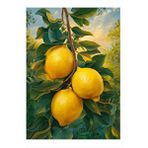 Tablomega Limon Ağacı Desenli Ahşap Tablo 25cmx 35cm