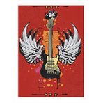 Tablomega Melek Kanatlı Elektro Gitar Model Mdf Tablo 35cm X50cm