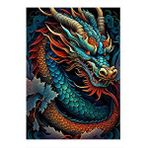 Tablomega Mistik Dragon Ejderha Modern Ahşap Tablo 35cm X50cm