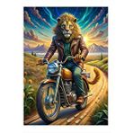 Tablomega Motorcu Aslan Hediyelik Mdf Tablo 35cm X50cm