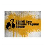 Tablomega Müslüm Gürses Affet Çölüme Yağmur Oldun 50x70 cm Ahşap Tablo