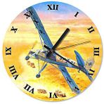 Tablomega Nazi Savaş Uçağı Baskılı 50x50 cm Duvar Saati