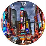 Tablomega New York Şehri Akarlı 50x50 cm Duvar Saati