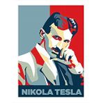 Tablomega Nikola Tesla Modern Ahşap Tablo 35cm X50cm