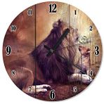Tablomega Ormanlar Kralı Aslan Baskılı 50x50 cm Duvar Saati