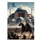 Tablomega Osmanlı Askerleri Ve Ayasofya Camii Desenli Ahşap Tablo 25cmx 35cm