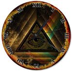 Tablomega Pramit Ve Ra'nın Gözü Akarlı 30x30 cm Duvar Saati