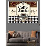 Tablomega Retro Caffè Latte Tabelası Dekoratif Kanvas - Mdf Ahşap Tablo