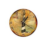 Tablomega Saat-1310-50 Siyah Beyaz Deniz Feneri Akarlı 50 cm Duvar Saati