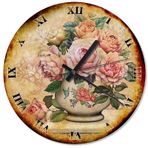 Tablomega SAAT-1352-50 Vazoda Güller 50cm Çap Duvar Saati