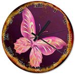 Tablomega SAAT-1355-30 Mor Kelebek Tasarım 30 cm Çap Duvar Saati