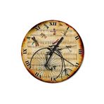 Tablomega Saat-1559-30 Yusufçuk ve Retro Bisiklet Desenli 30 cm Duvar Saati