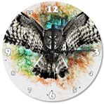 Tablomega SAAT-237-30 Siyah Gece Kuşu Baykuş Tasarım 30cm Çap Duvar Saati