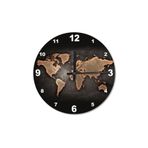 Tablomega SAAT-344-50 Siyah Zeminde Dünya Haritası Baskılı 50 cm Çap Duvar Saati