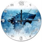 Tablomega SAAT-360-30 Winter Coming Stark Game Of Thrones Baskılı 30cm Çap Duvar Saati