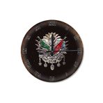 Tablomega SAAT-413-50 Osmanlı Tuğrası Metal Zeminde Tasarım 50 cm Çap Duvar Saati