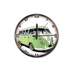 Tablomega SAAT-426-30 Yeşil Vosvos Minibüs Sessiz 30 cm Çap Duvar Saati