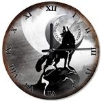 Tablomega SAAT-482-30 Türklüğün Kurt Sembolü Sessiz 30 cm Çap Duvar Saati