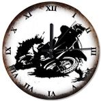 Tablomega SAAT-531-30 Yarışçı ve Kros Motor Şekilli 30 cm Çap Duvar Saati