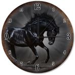Tablomega SAAT-574-30 Siyah Yarış Atı Analog 30 cm Çap Duvar Saati