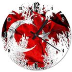 Tablomega SAAT-771-30 Kartal Ve Türk 30 cm Çap Duvar Saati