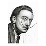 Tablomega Salvador Dali Model Ahşap Tablo 35cm X50cm