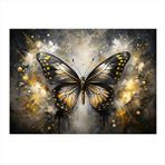 Tablomega Sarı Siyah Kelebek Dekoratif Ahşap Tablo 25cmx 35cm