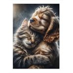 Tablomega Sevimli Köpek Ve Kedi Hediyelik Mdf Tablo 25cmx 35cm