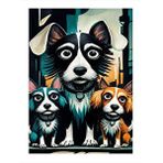 Tablomega Sevimli Köpekler Hediyelik Ahşap Tablo 35cm X50cm