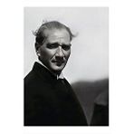 Tablomega Siyah Beyaz Mustafa Kemal Atatürk Dekoratif Ahşap Tablo 25cmx 35cm