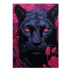Tablomega Siyah Panter Hediyelik Ahşap Tablo 35cm X50cm