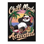 Tablomega Tatil Modundaki Panda Hediyelik Mdf Tablo 25cmx 35cm