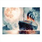 Tablomega Titanic Gemisi Model Ahşap Tablo 25cmx 35cm