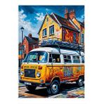Tablomega Turuncu Minibüs Hediyelik Ahşap Tablo 35cm X50cm