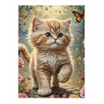 Tablomega Yavru Kedi Modern Ahşap Tablo 35cm X50cm