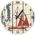 Tablomega Yelkenli Yat Akarlı 30x30 cm Duvar Saati